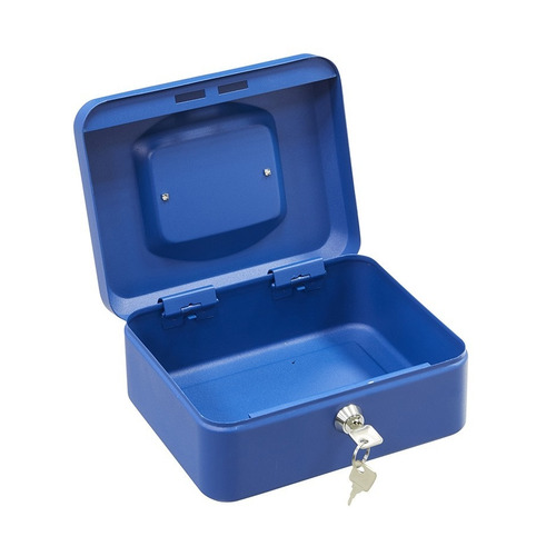 CAJA DE CAUDALES ELEGANT AZUL CON LLAVE ARREGUI