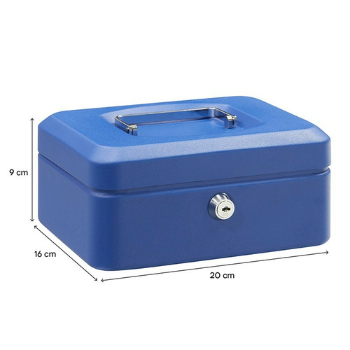 CAJA DE CAUDALES ELEGANT AZUL CON LLAVE ARREGUI