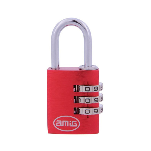 CANDADO COMBINACION 3 DIGITOS ROJO AMIG
