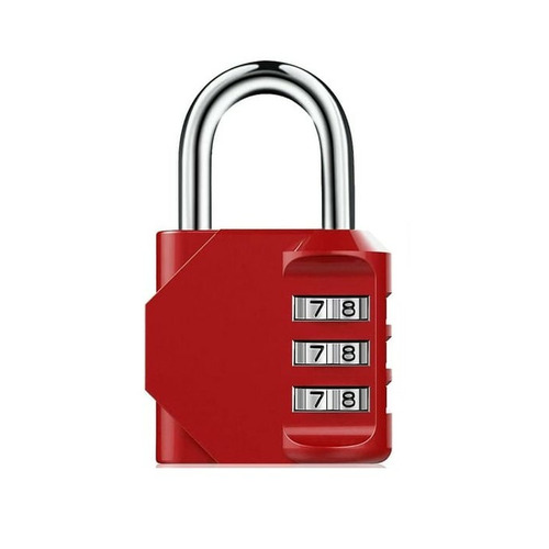 CANDADO COMBINACION 3 DIGITOS ROJO OJMAR