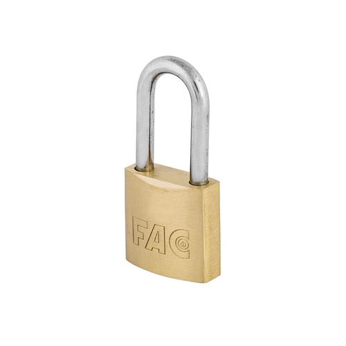 CANDADO LATON ARCO LARGO 20mm FAC