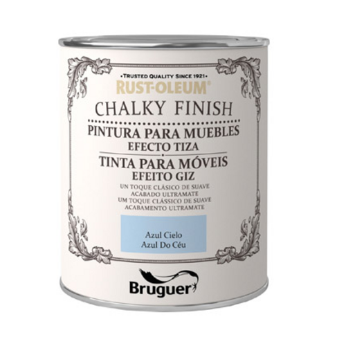 CHALKY FINISH PINTURA EFECTO TIZA AZUL CIELO 750ML BRUGUER