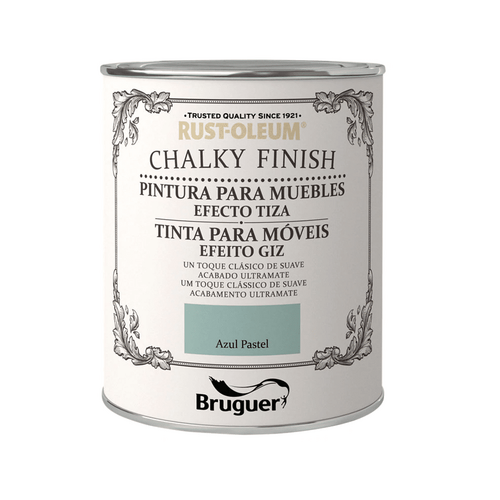 CHALKY FINISH PINTURA EFECTO TIZA AZUL PASTEL 750ML BRUGUER