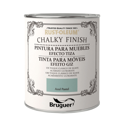 CHALKY FINISH PINTURA EFECTO TIZA AZUL PASTEL 750ML BRUGUER