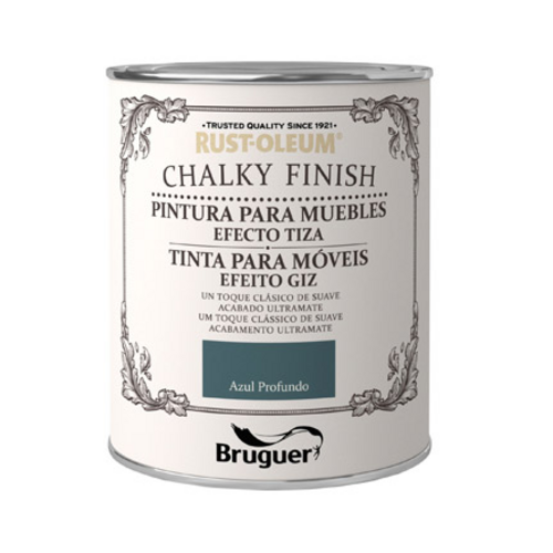 CHALKY FINISH PINTURA EFECTO TIZA AZUL PROFUNDO 750ML BRUGUER