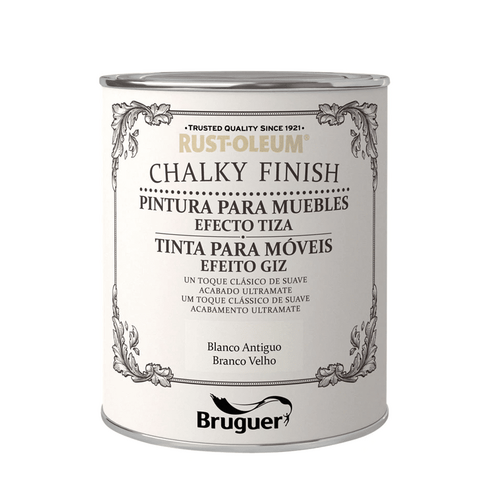 CHALKY FINISH PINTURA EFECTO TIZA BLANCO ANTIGUO 750ML BRUGUER