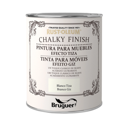 CHALKY FINISH PINTURA EFECTO TIZA BLANCO TIZA 750ML BRUGUER