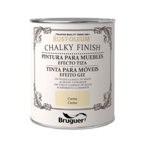 CHALKY FINISH PINTURA EFECTO TIZA CREMA 750ML BRUGUER