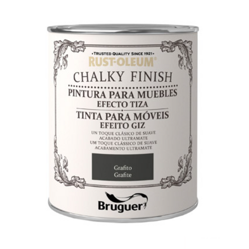CHALKY FINISH PINTURA EFECTO TIZA GRAFITO 750ML BRUGUER