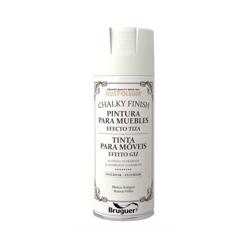 CHALKY FINISH PINTURA EFECTO TIZA SPRAY BLANCO ANTIGUO 400ML BRUGUER