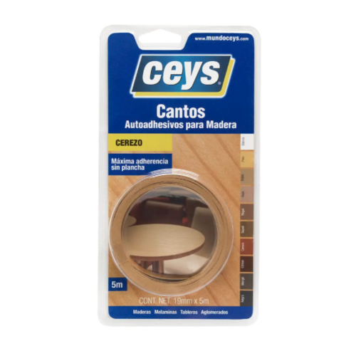 CINTA CANTO AUTOADHESVA CEREZO 19mm X 5m CEYS