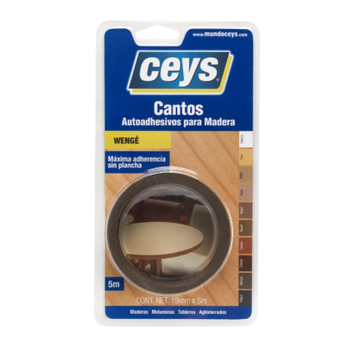 CINTA CANTO AUTOADHESVA WENGUE 19mm X 5m CEYS