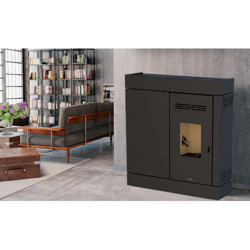 CIRA ESTUFA PELLET EXTRAPLANA NEGRA 8KW BRONPI