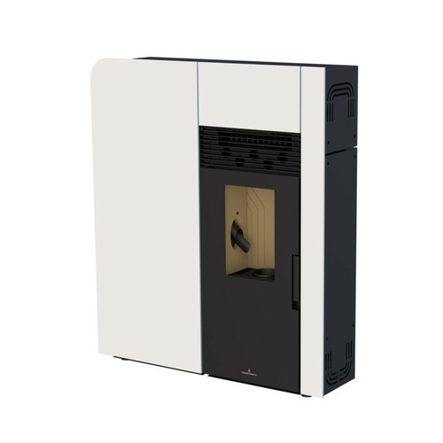 CLEO ESTUFA PELLET EXTRAPLANA FRONTAL CRISTAL BLANCO 10KW BRONPI