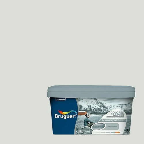 COLORES DEL MUNDO ESCANDINAVIA GRIS INTERMEDIO 4L BRUGUER