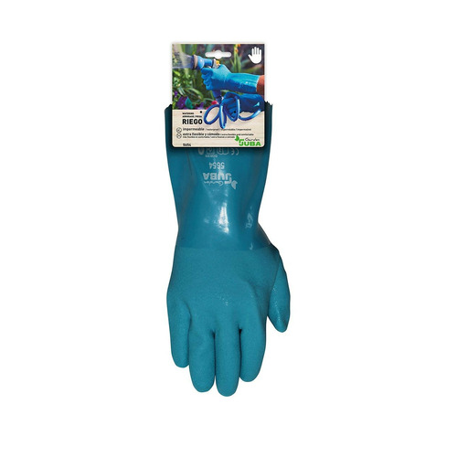 GUANTE RIEGO JARDIN PVC AZUL T-8 5654 JUBA