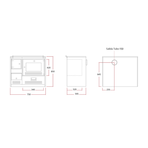 IMIGAS COCINA TB-6 CERRADA 11,4 KW 75CM