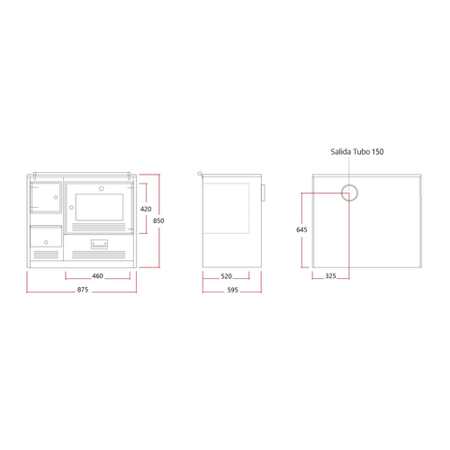 IMIGAS COCINA TB-7 CERRADA 11,4 KW 87,5CM