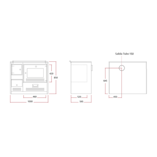 IMIGAS COCINA TB-8 CERRADA 11,4 KW 100 CM