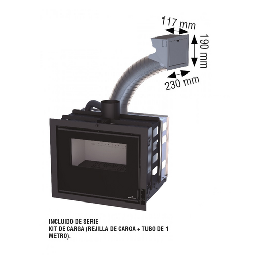 INSERTABLE MIXTO LEÑA Y PELLET WIFI INCLUIDO BRONPI