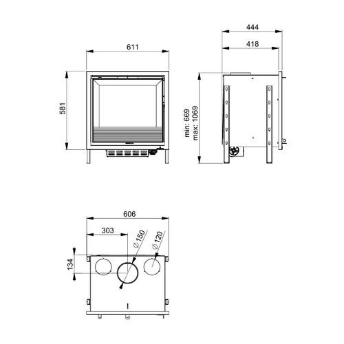 INSERTABLE MIXTO LEÑA Y PELLET WIFI INCLUIDO BRONPI