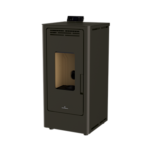 KIRA ESTUFA PELLET NEGRA 8KW BRONPI