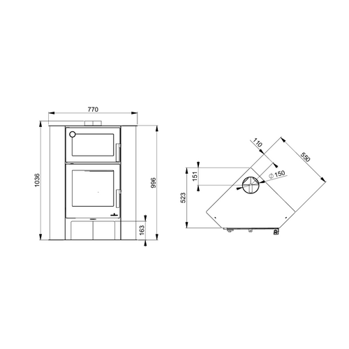LERMA ESTUFA LEÑA RINCON CON HORNO 9KW BRONPI