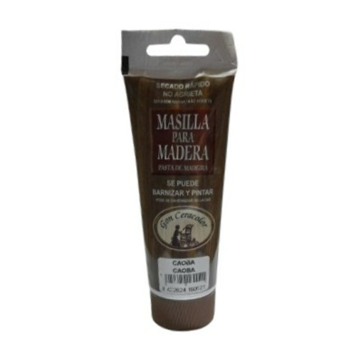 MASILLA PARA MADERA AL DISOLVENTE CAOBA 120GR GON CERACOLOR