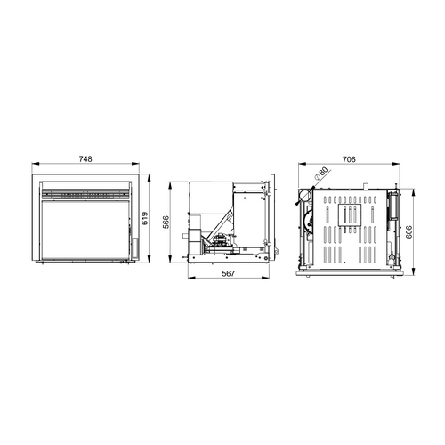 NEVA INSERTABLE PELLET 10 KW BRONPI