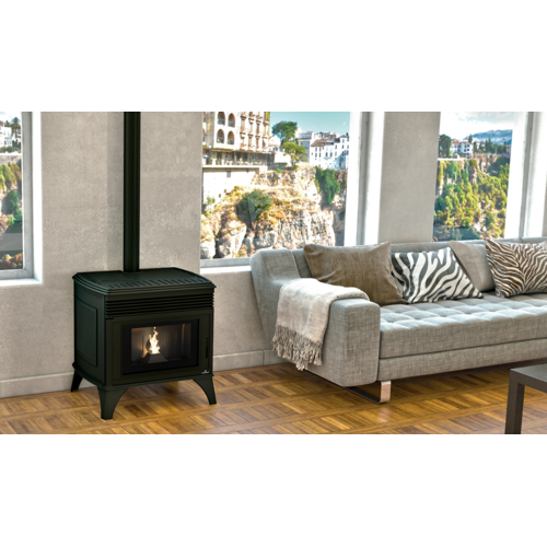 NICOL ESTUFA DE FUNDICION PELLET NEGRA 6KW BRONPI