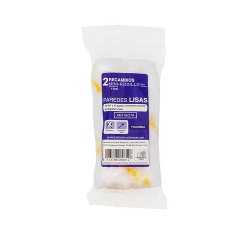 PACK 2 MINI RODILLOS ANTIGOTA 11 CM BARBOSA