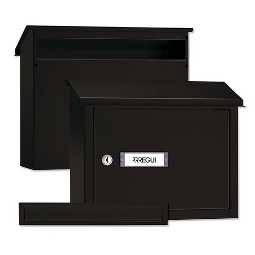 PACK BOCACARTAS Y BUZON ACERO NEGRO ARREGUI