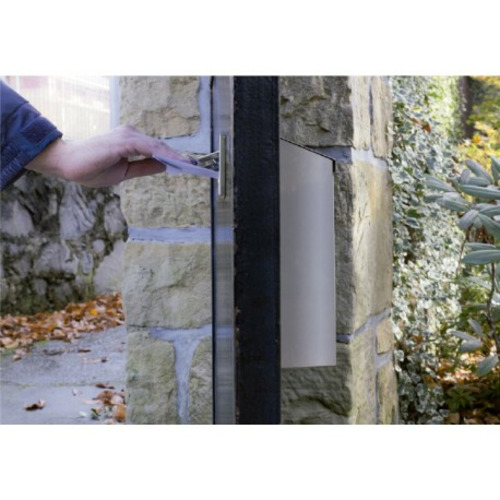 PACK BOCACARTAS Y BUZON ACERO NEGRO ARREGUI