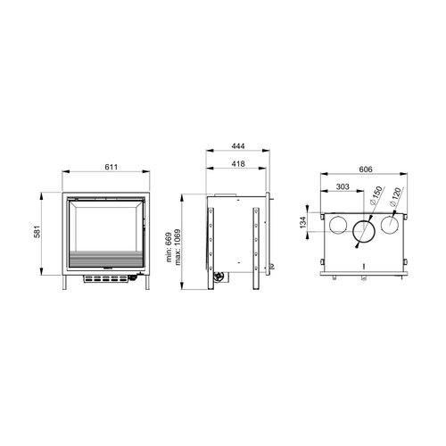 PARIS 55 VISION INSERTABLE LEÑA 9,5KW BRONPI
