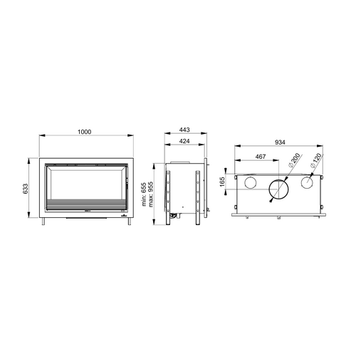 PARIS 90 VISION INSERTABLE LEÑA 15KW BRONPI