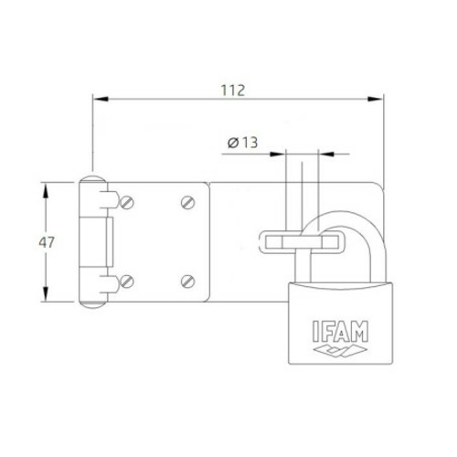 PORTACANDADO ACERO PC420 112X47 IFAM
