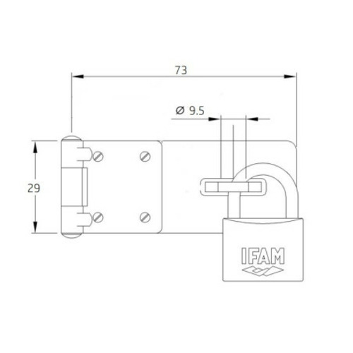 PORTACANDADO ACERO PC410 73X29 IFAM