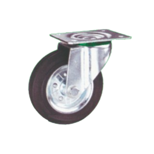 RUEDA GIRATORIA 82/02M25 GOMA NEGRA 100mm 100KG RGHCOFER