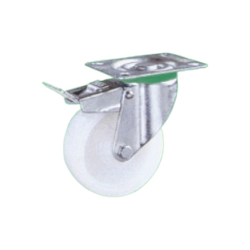 RUEDA GIRATORIA CON FRENO 82/11M95 NYLON 125mm 200KG RGHCOFER
