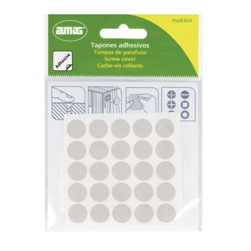 TAPON ADHESIVO GRIS RUGOSO 12mm AMIG