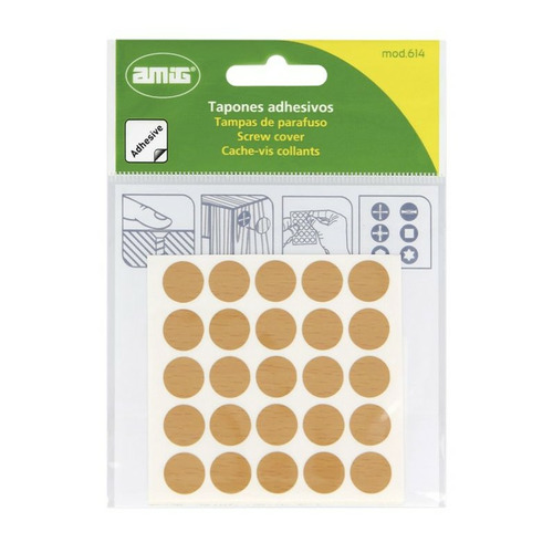 TAPON ADHESIVO HAYA LISO 12mm AMIG