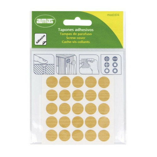 TAPON ADHESIVO PINO LISO 12mm AMIG