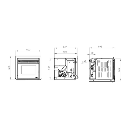 TAVIRA INSERTABLE PELLET 6 KW BRONPI