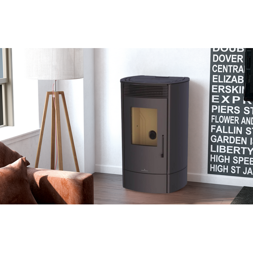 TREBOL ESTUFA DE PELLETS NEGRA 8 KW BRONPI