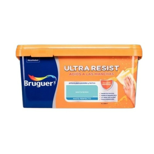 ULTRA RESIST PINTURA PLASTICA INTERIOR AZUL TURQUESA 4L BRUGUER