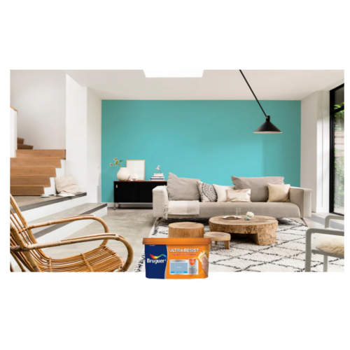 ULTRA RESIST PINTURA PLASTICA INTERIOR AZUL TURQUESA 4L BRUGUER