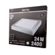 DOWNLIGHT LED CUADRADO PLATA 24W FRÍA MATEL