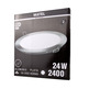DOWNLIGHT LED EMPOTRAR REDONDO PLATA 24W FRIA MATEL