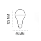 BOMBILLA LED SAMSUNG A-65 E27 20W FRIA MATEL