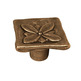 POMO CUADRADO ZAMAK CUERO VIEJO 33MM REI